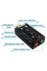 Resim FANO Elektronik 7.1k Usb Ses Kartı 7+1 Ses Kontrollü 