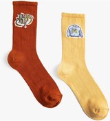 Resim Koton 2'li Harry Potter Baskılı Çorap Lisanslı Multıcolor 3wkg80054aa 3WKG80054AAMIX Mavi 