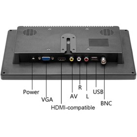 Resim EXVOL 10 Inc Monitör Hdmı Usb Vga Av Destekli Araç Içi Çok Kullanımlı 