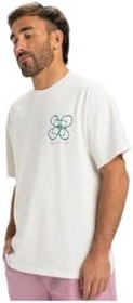 Resim Hw Outside Inside Erkek Beyaz Günlük Stil T-Shirt EQYZT08032-WBK0 