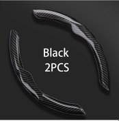 Resim Dashanshop 2 Adet Siyah Kaymaz Direksiyon Kılıfı Ince Karbon Desenli Direksiyon Koruyucu 2 Parça Siyah 