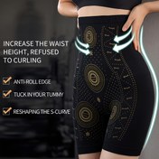 Resim Kadınlar için Yüksek Bel Karın Kontrolü Şekillendirici Şortlar - Dikişsiz, Kaymayan Kenar Tasarımı, Bel Yüksekliğini Artırır, Naylon/Spandex Karışımı, Elde Yıkanabilir, Altın Vurgulu Baskılı, Bel İnceltici Şortlar|Karın Kontrolü İç Çamaşırı|Spandex Kumaş, Yüksek Bel Şortlar 