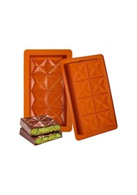 Resim Silikon Kalıp Dubai Çikolata Ve Kek Yıldız Desenli Büyük Tablet Dubai Çikolatası Kalıbı Renksiz 