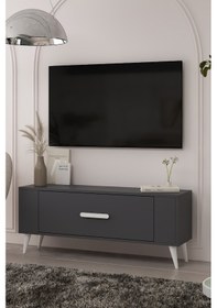 Resim Tv1338dd Retro-128 Tv Sehpası Antrasit-beyaz Antrasit-beyaz 