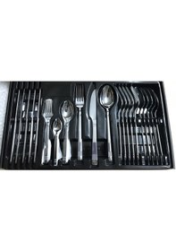 Resim Kardelen 6 Kişilik Turkuaz 36 Parça Kaşık Çatal Bıçak Seti Çelik 