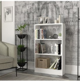 Resim Dekorister Cella 3 Raflı Kitaplık Beyaz 