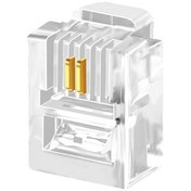 Resim Primex Px-6P2C Rj11 2 Pinli Konnektör. Rj11 Jack. 6P2C Jack. Rj11 