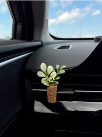 Resim Mi-ÇA HOME Şık Tasarım Mini Oto Kokusu | El Yapımı Mantar Saksı Çiçek Klima Süsü | Difüzör Klipsli 