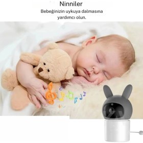 Resim Aesco Bebek Kamerası Kumandalı Monitörlü Karşılıklı Konuşma Özellikli , Hatırlatıcılı Ip Bebek Kamerası - Lisinya 