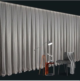 Resim Gold Simli İnce Çizgili Tül Perde Normal Pile 1'e 2,5 Pile-gold Gold 