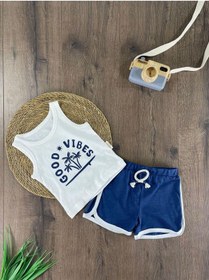 Resim Beach Yazlık Erkek Takım Mavi 