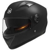 Resim Symbee Motor Güvenlik Kaskı, 4 Mevsim Uygun, Isı Sağlar, Tam Kasa, Siyah Mat, Hd Antiparazit, Çift Camlı Siyah 