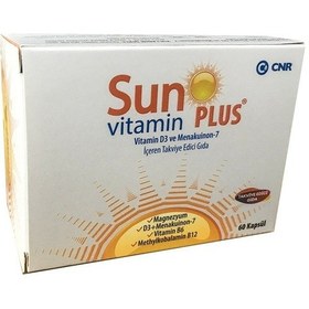 Resim Sun Vitamin Plus Vitamin D3 İçeren Takviye Edici Gıda 60 Kapsül 
