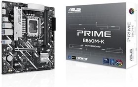 Resim ASUS PRIME B860M-K Intel mATX anakart, 6+1+1+1 Ayrık MOS, DDR5, PCIe 4.0, 2xM.2 yuvaları, Realtek 2.5Gb Ethernet, DisplayPort, HDMI, USB 10Gbps, ön USB 5Gbps Tip-C 