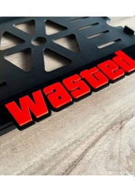 Resim Wasted Motosiklet 5 D Lüx Parlak Plakalık 