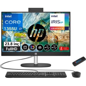 Resim Hp Proone 240 G10 Intel Core I7 1355U 16GB Ram 256GB SSD 23.8 Fhd IPS WINDOWS11HOME All In One Bilgisayar 88T2W7ESW13+ZETTAUSBBELLEK 