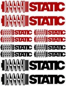 Resim Static A4 Sticker Seti 12 Parça Siyah - Kırmızı 