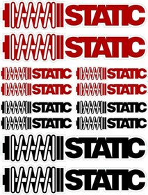 Resim Static A4 Sticker Seti 12 Parça Siyah - Kırmızı 