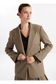 Resim Fabrika Bej - Çok Renkli Kadın Blazer F5WL-CKT0111 