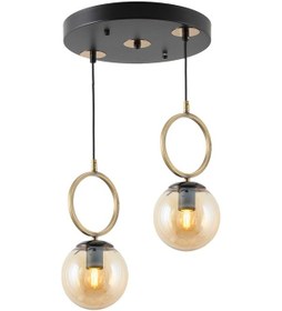 Resim Tt014-2 Esk Tt Aydınlatma Eskitme Kaplama - Siyah Bal Camlı 2 Li 