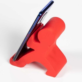 Resim Birlik Sünger Sünger Adam Masa Üstü Telefon Ve Tablet Tutacağı Kırmızı 11,5x12x6 Cm 