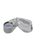 Resim 40x Metal 25mm Büyüteç Büyüteç Kuyumcu Led Uv Cam Lens Mücevherat Büyüteç 