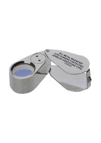 Resim 40x Metal 25mm Büyüteç Büyüteç Kuyumcu Led Uv Cam Lens Mücevherat Büyüteç 