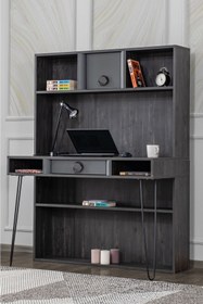 Resim Setay Black New Genç Odası 3 Kapılı Dolap, Karyola, Komodin, Masa 