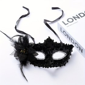 Resim Yabeni Kadınlar Siyah Çiçek Maske Cosplay ve Kostüm Partileri için - Altın Detaylı Zarif Maske, Cadılar Bayramı, Rönesans Fuarları ve Temalı Etkinlikler için Mükemmel, Cosplay Aksesuarı, Sophisticated Craftsmanship 