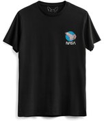 Resim Alfa Tshirt Nasa Resimli Dijital Baskılı Çocuk Siyah Tshirt 