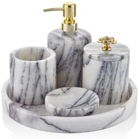 Resim setabianca EVZA MERMER BANYO SETİ LOTUS LEYLAK 