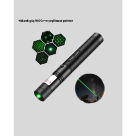 Resim Zero Land Storozal 5000MW Yeşil Lazer Pointer Profesyonel Uzun Menzilli 
