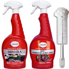 Resim uniland Oto Bakım Seti Jant Temizleme ve Hızlı Cila 2'li Set 