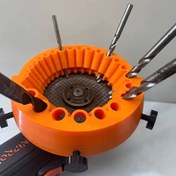 Resim 1/2" Turuncu Matkap Ucu Bileyici Ek - 2-13mm Matkap Uçları İçin Çoklu Odaklı Plastik Tasarım, 125mm Taşlama Aleti İçin Etkili, Güç Gerektirmez, Matkap Ucu Bileyici|Verimli Matkap Ucu Tutucu|Plastik Yapı, Matkap Ucu Tutucu 