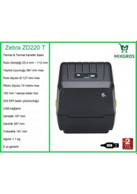 Resim Zebra Zd 220 T Termal Etiket Barkod Yazıcı 