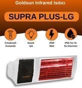 Resim GOLDSUN Supra Plus 2000 Watt GSS20PLG Düşük Işık Kumandalı Suya Dayanıklı Elektrikli İnfrared Isıtıcı-Beyaz 