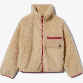 Resim Benetton Yakalı Kürklü Çocuk Bej Mont 