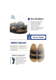 Resim Roy Jones Breezestep Unisex Siyah Çift Toka Günlük Terlik 6500 Siyah 