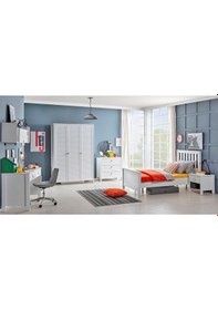 Resim Loren 3 Kapılı Dolap, Bebek ve Genç Odası Dolap Beyaz 