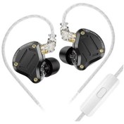Resim Mikrofonlu Siyah Kz Zs10 Pro 2 Hıfı Kulak İçi Metal Kulaklık Bas Müzik Spor Kulaklık 4 Seviyeli Ayar Anahtarı Kulaklık Zas Zar Zsx Zsnpro As16pro 