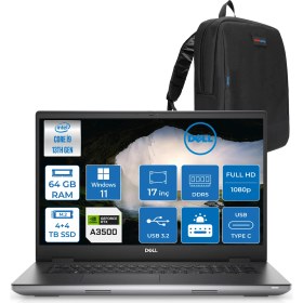 Resim Dell Precision M7780 Intel I9-13950HX 64GB Ddr5 4tb+4tb SSD 12GB/RTXA3500 17.3" Fhd 500NITS Windows 11 Pro Taşınabilir Bilgisayar XCTOP7780EMEA350024+ZETTAÇANTA 
