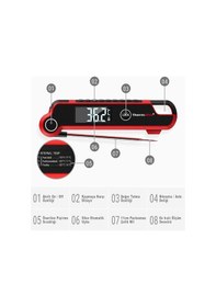 Resim Thermopro TP620 Su Geçirmez Katlanabilir LED Ekranlı Gıda Pişirme Termometresi - T09416 