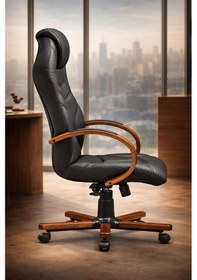Resim Mega Premium Yönetici Ofis Ve Büro Koltuğu Anatomik Tasarım Lüks Oturum Konforu Siyah 