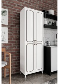 Resim Kznhome 2 Kapaklı 5 Bölmeli Geniş Mutfak Kavanoz Erzak Kiler Dolabı 