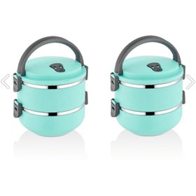 Resim Veliday Sefer Taşı Yemek Termosu İçi Çelik Turkuaz 3'lü Ve Tekli İkili 