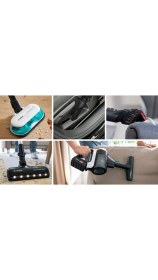 Resim Bosch Islak Kuru 2 Sı 1 Arada 18V Çift Bataryalı Premium Aqua Şarjlı Dikey Süpürge Yüksek Performans, Şık Tasarım BCS71HYG3 