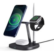Resim Wiwu Power Air M8 4 In 1 Kablosuz Şarj Standı iPhone & Airpods & Apple Watch & 1st Gen Pencil Şarj 