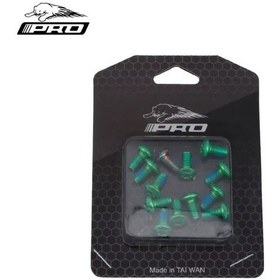 Resim Pro Bisiklet Scooter Fren Disk Vidası Rotor Civatası 6 Vida Mtb Rotor Vidası 12li Paket Yeşil Renk 