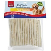 Resim Esca Food Beyaz Burgu Çubuk Köpek Ödülü 12 cm (50Li Paket) 