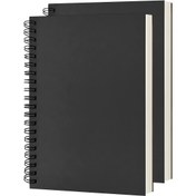 Resim 1 adet 50 Yapraklı Boş Spiral Defter, 22.1x13.97 cm Yan Spiral Bağlamalı Eskitme Notu Asitsiz Sanat Kağıdı ile Taşınabilir Sanatsal Çizim, Boyama ve Yazma Günlüğü Yetişkinler ve Başlangıç Seviyesindeki Sanatçılar için (Siyah), Yazma Defteri | Şık Defter | Pürüzsüz Yazma Yüzeyi, Okul İçin Defterler 
